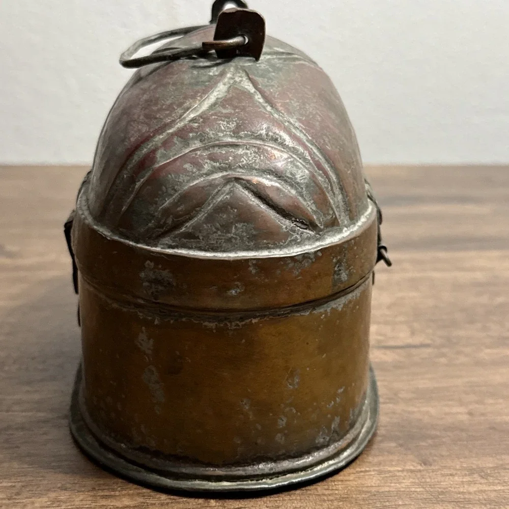 Vintage Copper Turkish Hammam Tinned Bath/Spa Soap Box‎